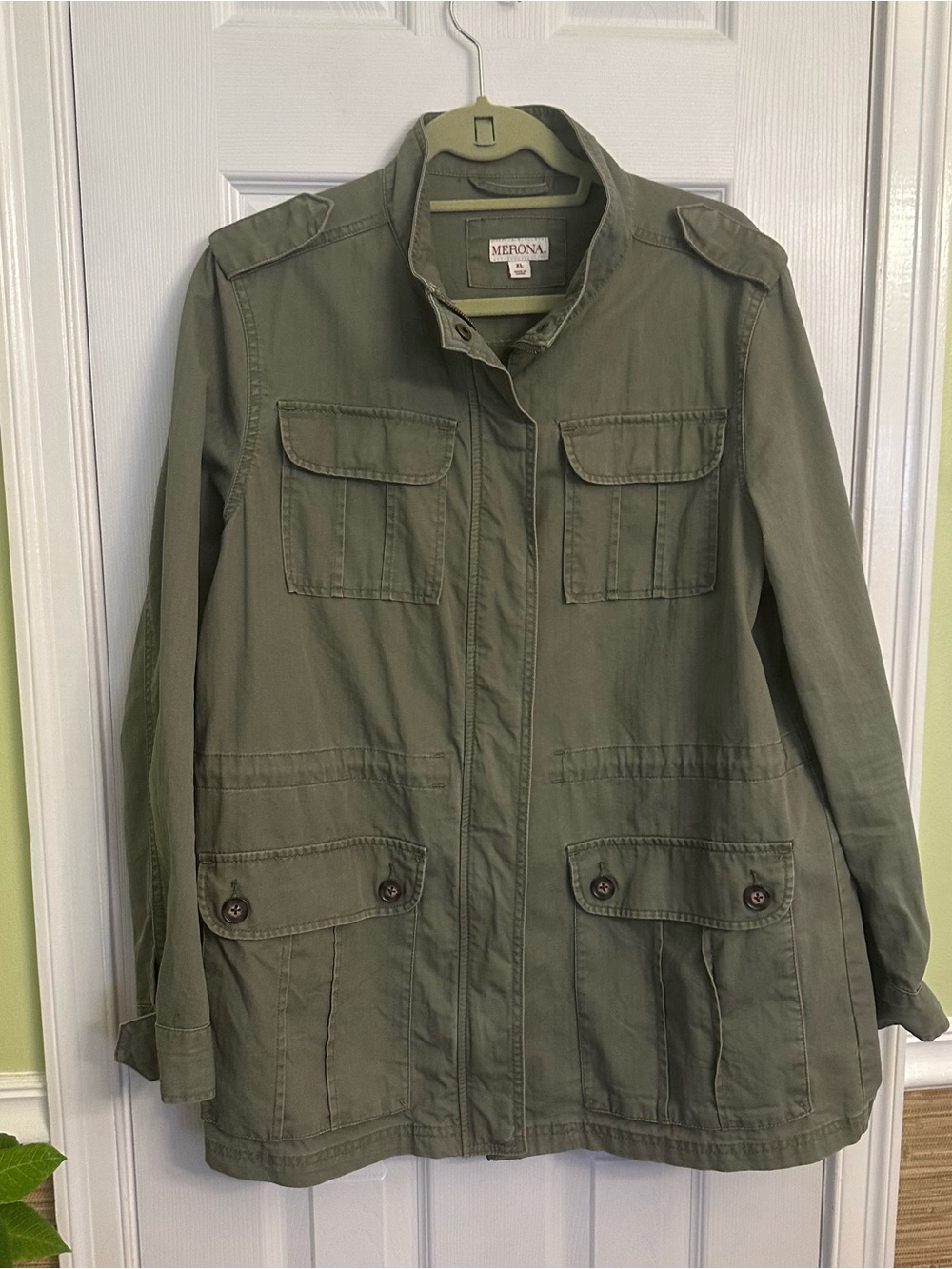 Merona Olive Green Utility Field Jacket for Women